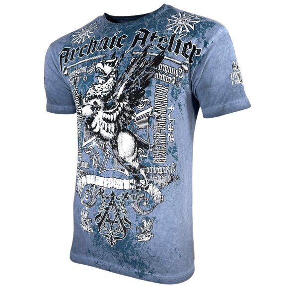 Archaic by Affliction Men's T-Shirt Base Biker MMA Y2K - Picture 4 of 9